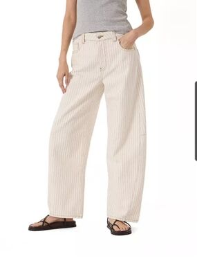 Hush Bree Stripe Barrel Leg Jeans
